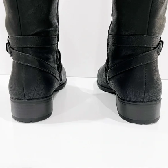 LifeStride Xtrovert Riding Boots Vegan Leather Wide Calf Black Size 8.5WIDE NEW - Picture 7 of 16